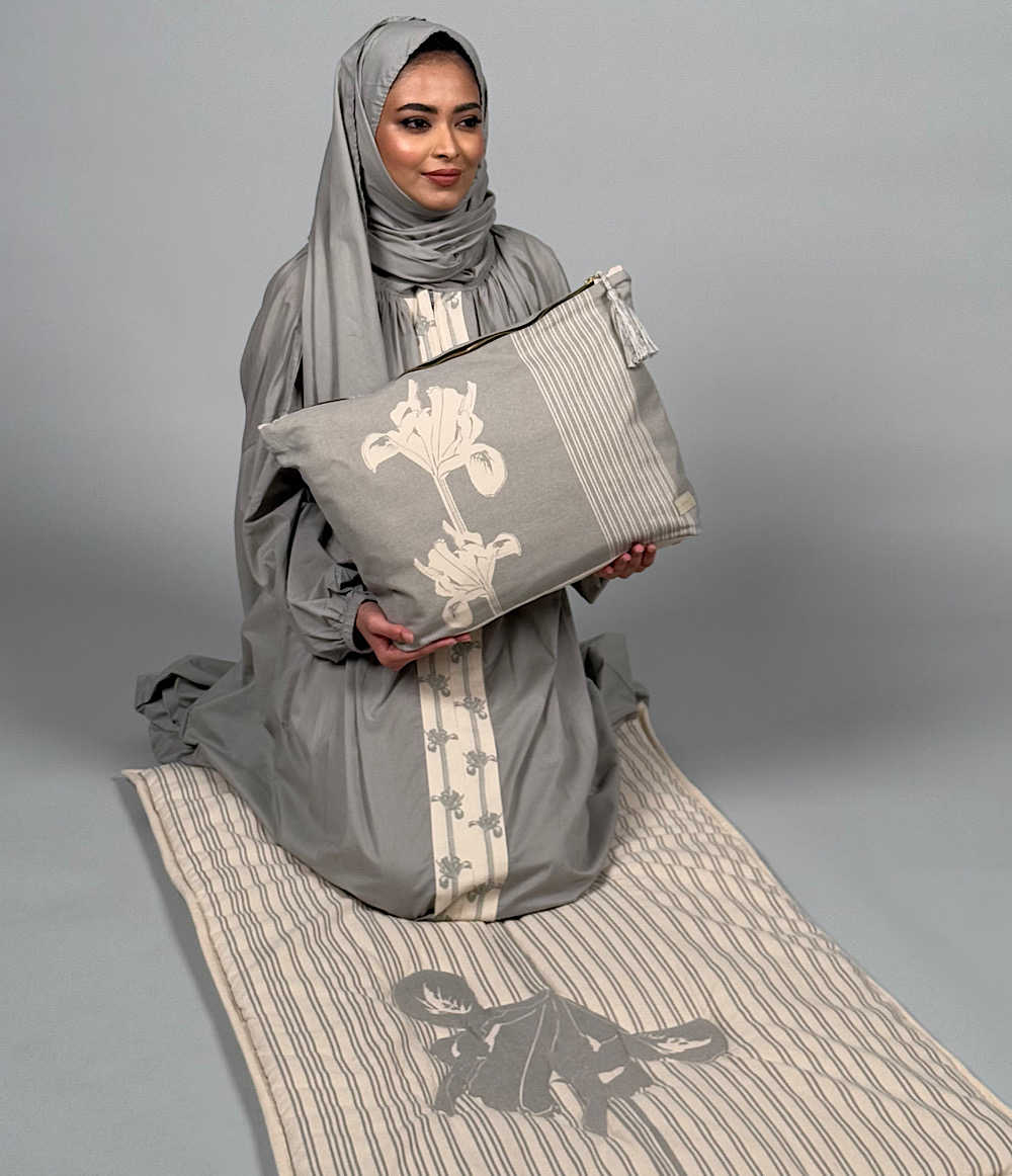 SCARF PRAYER   SET -  GRAY