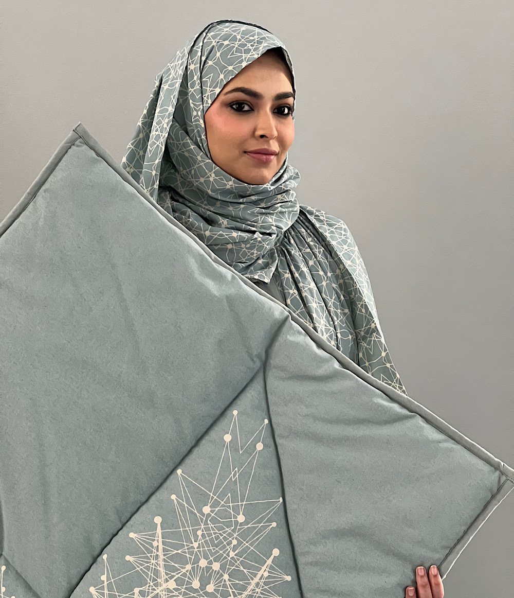 SCARF PRAYER SET -  BLUE 