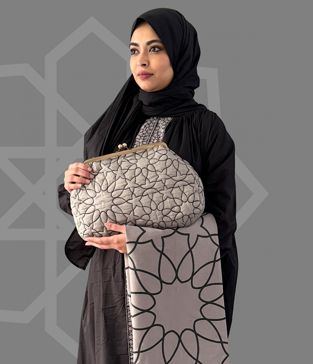 SCARF TRAVEL PRAYER SET - GRAY