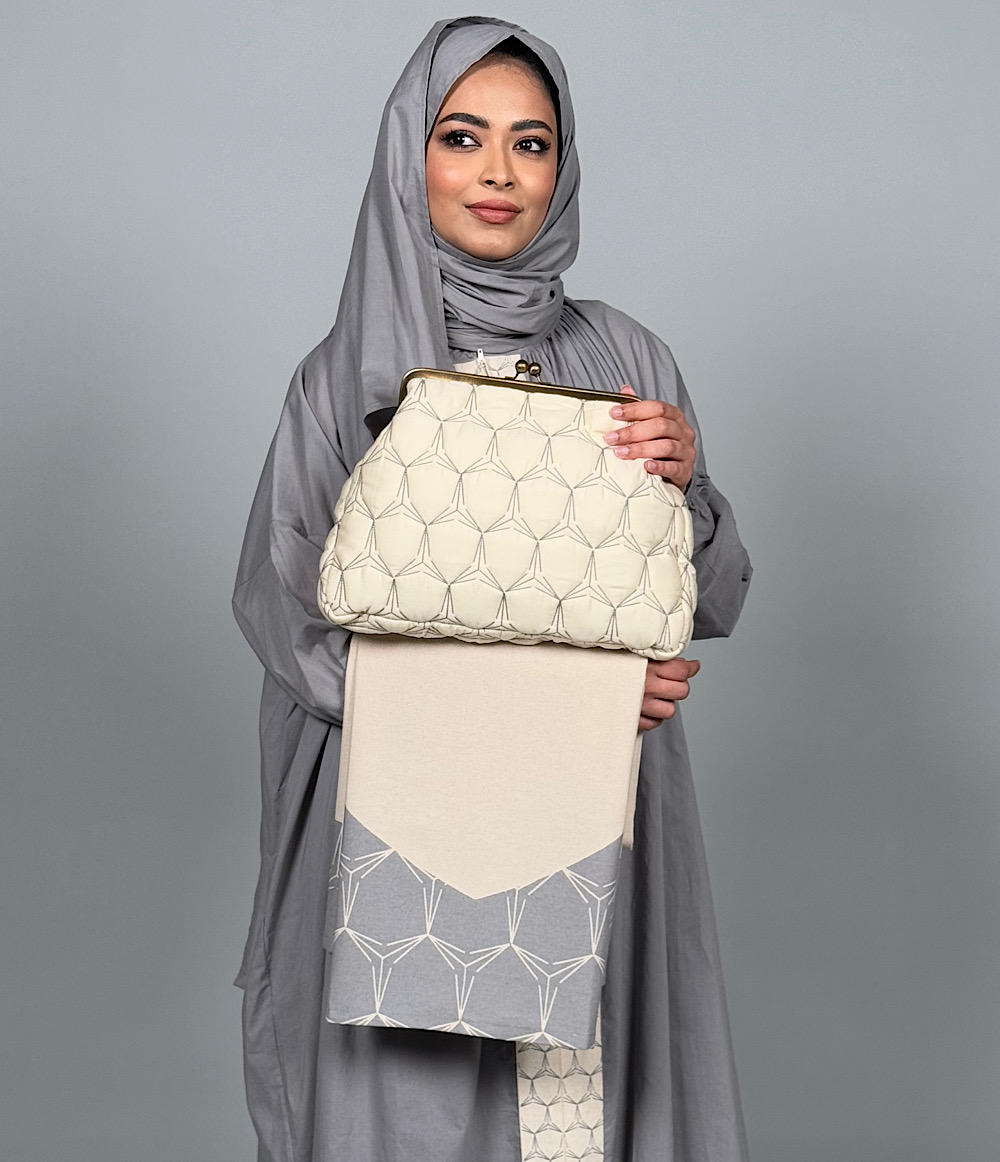 SCARF PRAYER   SET - GRAY 