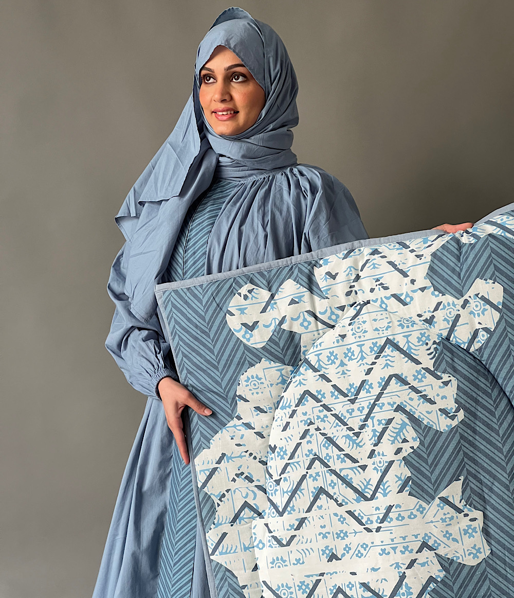 SCARF PRAYER SET - BLUE 